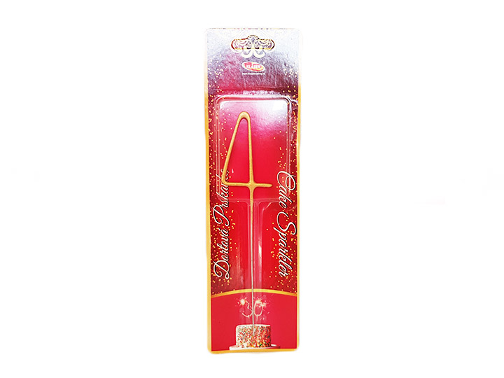 Prskavka 12cm ve tvaru čísla 4
